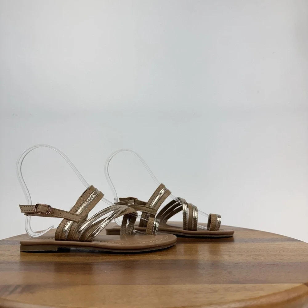 New NWOB Little Kids Kurt Geiger Mini Deliah Brown Leather Sandals Size 13 C
